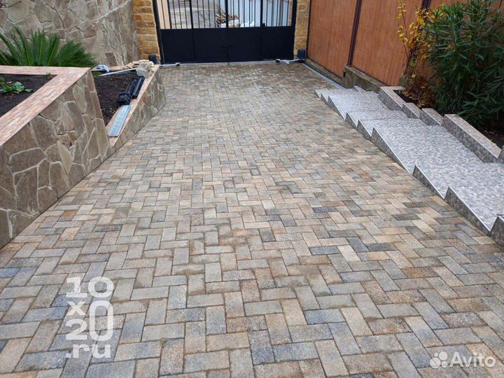 Тротуарная плитка, бордюры, газонная решетка