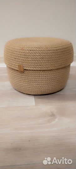 Корзина из джута с крышкой