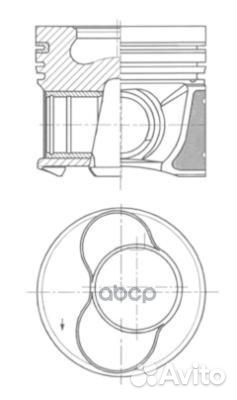 Поршень dm.79.51x1.75x2.0x3.0 STD для 3 цил