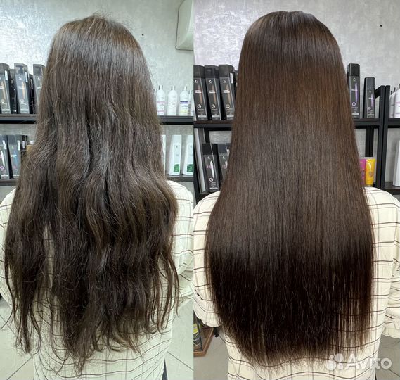 Кератиновое выпрямление волос