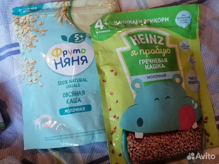 Каши Фрутоняня и Heinz