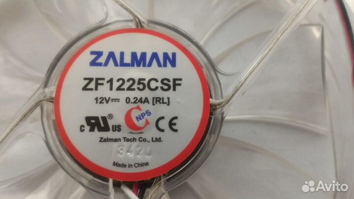 Вентилятор для корпуса 120 мм ZM-f3led красный