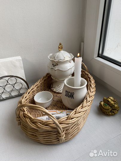 Корзина плетеная с ручками