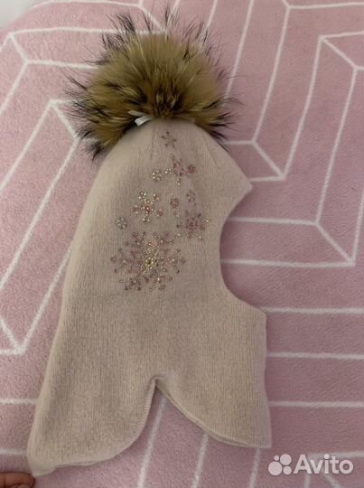 Шапка шлем зимняя для девочки