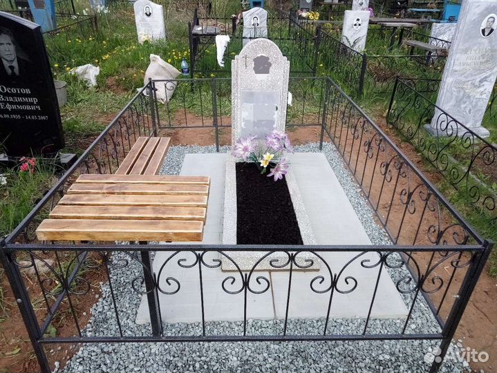 Благоустройство могил,оградки,памятник, все услуги