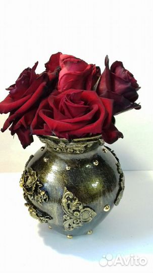 Ваза для цветов ручной работы на подарок