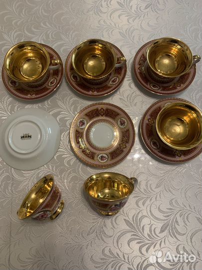 Чайная пара фарфор подставка для чашек