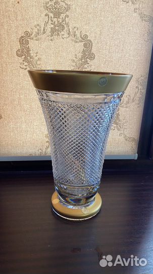 Хрустальная ваза ручной работы