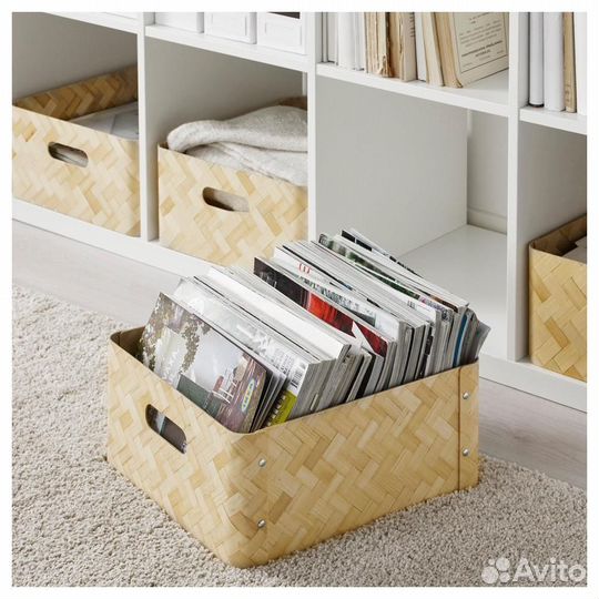 Ящик для хранения икеа бамбук 3 шт