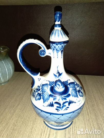 Гжель(посуда,15 предметов)