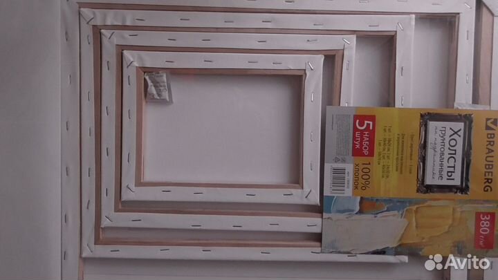 Холсты на подрамнике 5 шт. Brauberg