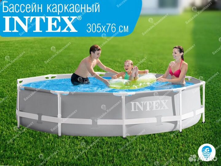 Бассейн каркасный 305 х 76 см Intex premium