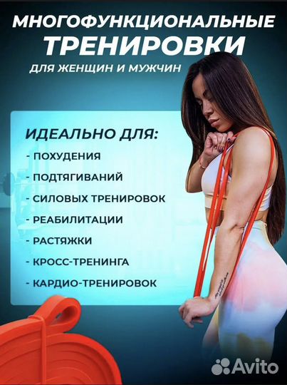 Фитнес резинка Красная 7-16 кг новая