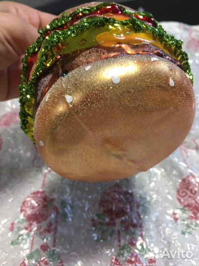 Стекло гамбургер игрушка на елку