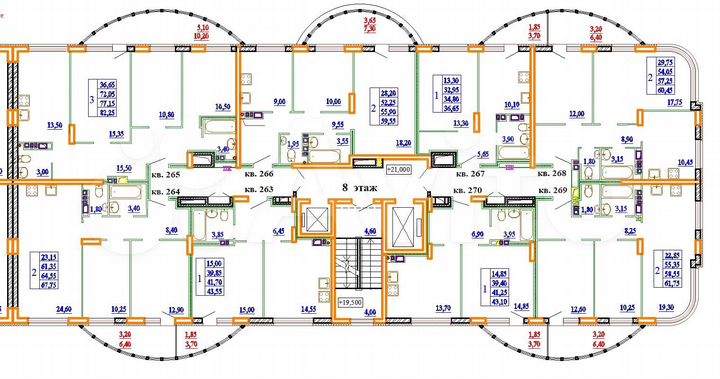 1-к. квартира, 43,6 м², 8/11 эт.