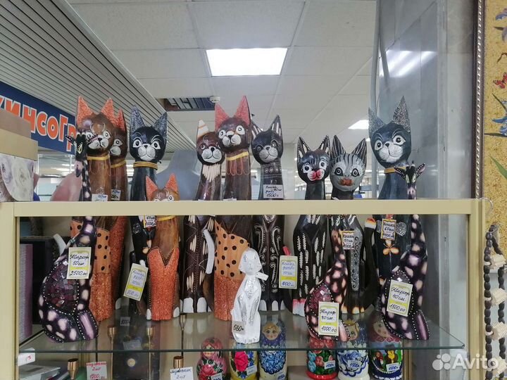 Кошки деревянные