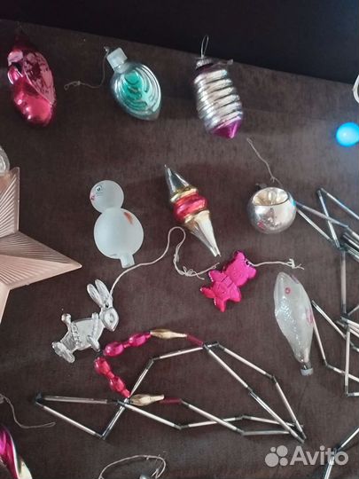 Ёлочные игрушки СССР, картон, пенопласт, звезда