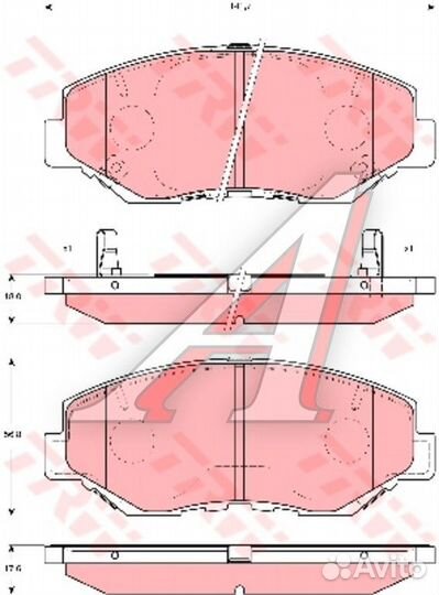 Колодки тормозные honda Accord (03)