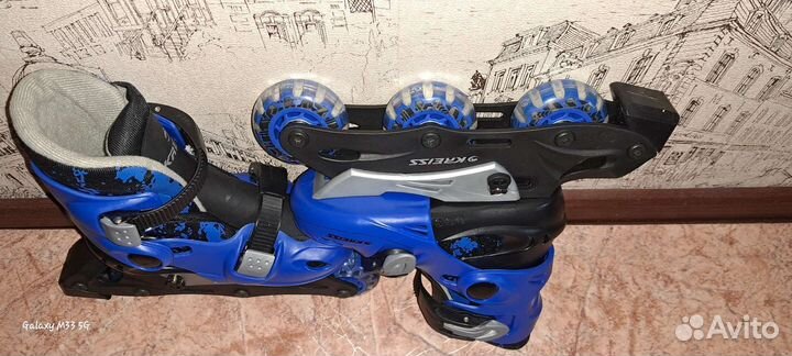 Роликовые коньки детские раздвижные