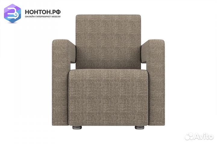 Кресло Рамос рогожка коричневая