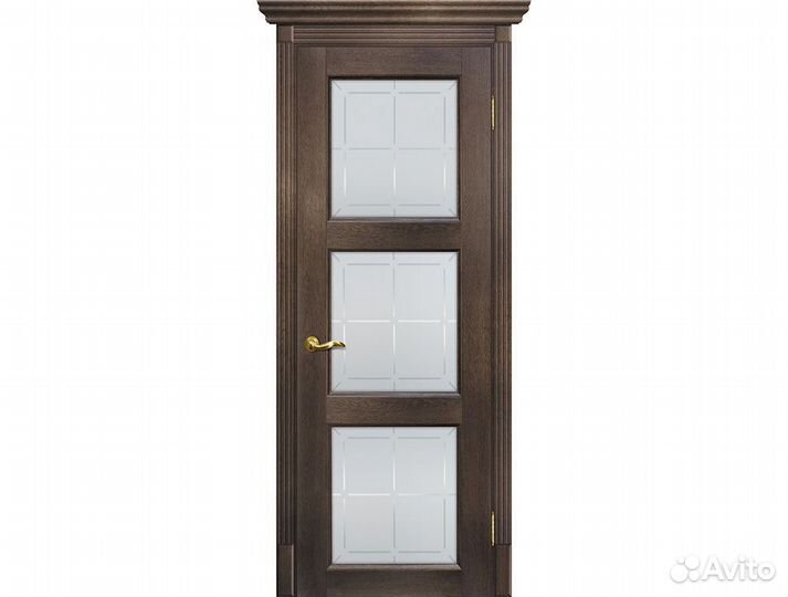 Дверь Тоскана-4 Фреско со стеклом 200х60см