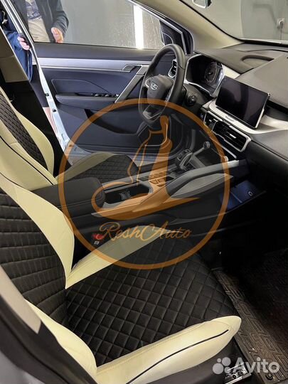 Авточехлы ромб из экокожи