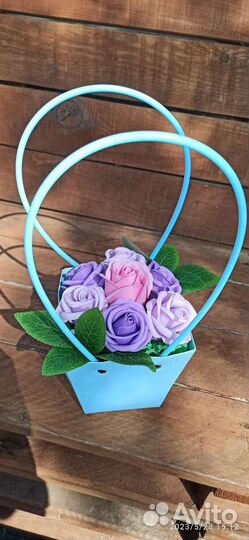 Букет из мыльных роз