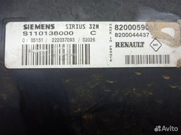 Блок управления двигателем Renault Symbol 1 2004