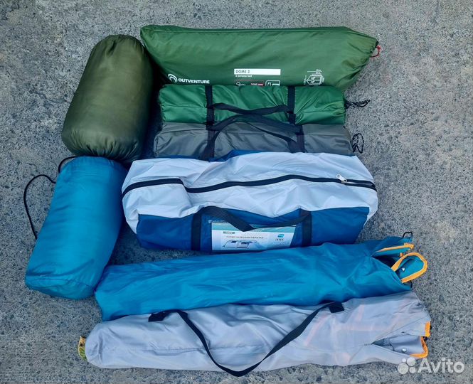 Палатки, шатры, лодки, спальники и т д