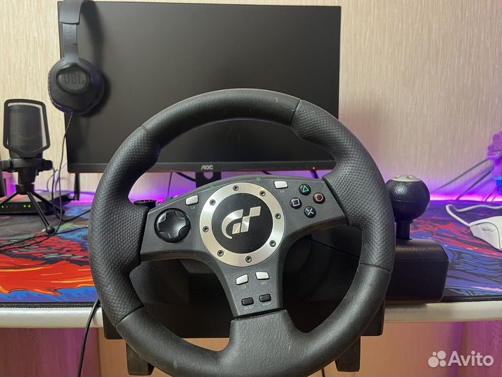 Игровой руль logitech driving force gt pro