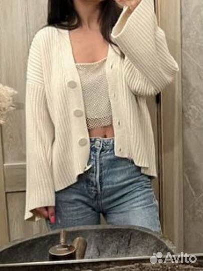 Костюм женский теплый вязаный с брюками