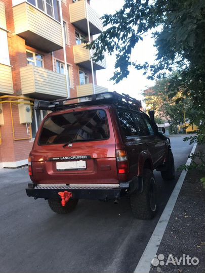 Бампер задний cиловой Тойота Ленд Крузер 80 OJ