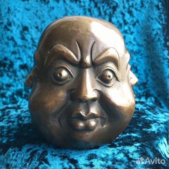 Статуэтка 4 настроения (лица) Будды, бронза,литье