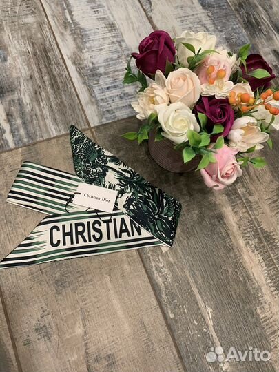 Шелковая лента повязка Dior twilly твилли