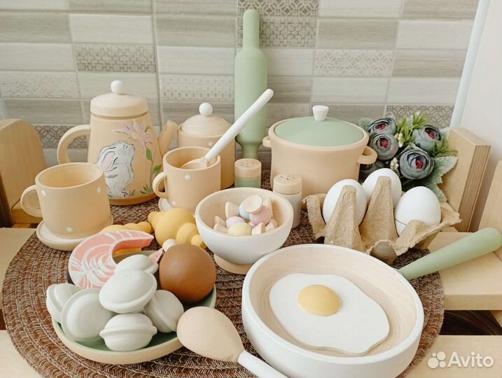 Посуда детская деревянная