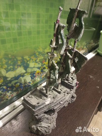 Обычный, Цветной грунт и Кораблик для аквариума