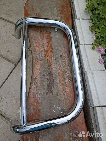 Защита переднего бампера на а/м Саньенг Рекстон