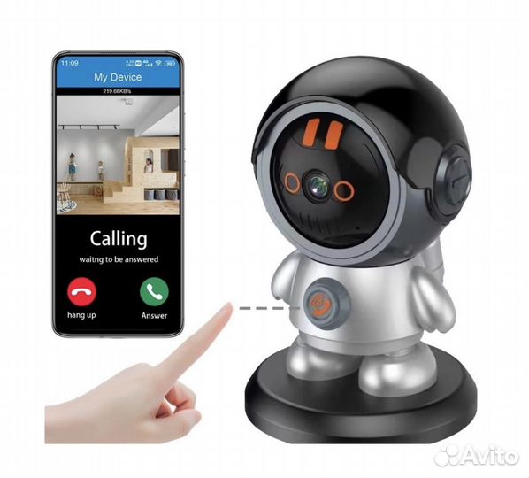 Камера видеонаблюдения настольная поворотная WiFi