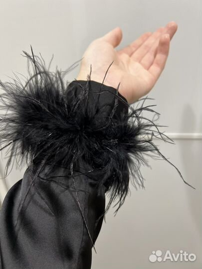 Манжеты браслеты из перьев пушистые