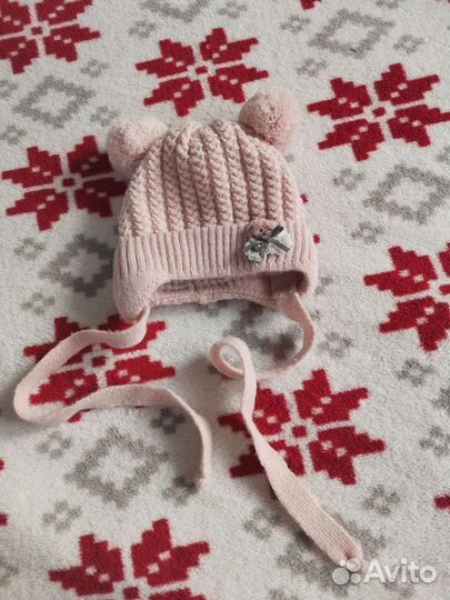 Шапочка для новорожденной девочки