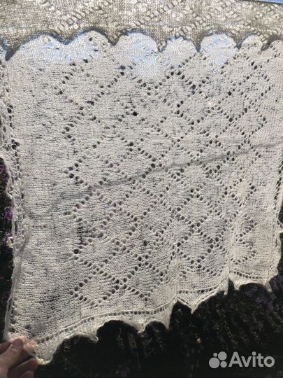 Платок шаль ручная вязка