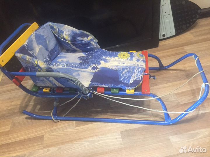 Детские санки ретро супер мягкое сиденье