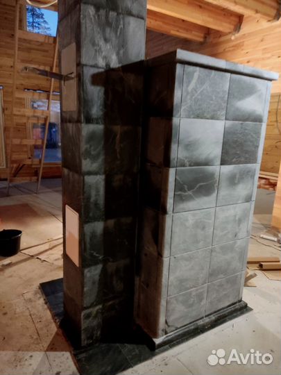 Печь-камин натуральный камень Remi 2