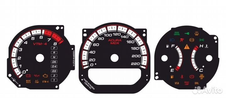 Шкалы приборов Acura MDX 1 (01-03)