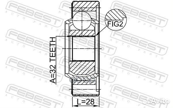 Шрус карданного вала 32x86 1911-E46SHA 1911-E46SHA