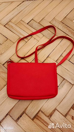 Сумка женская через плечо красная