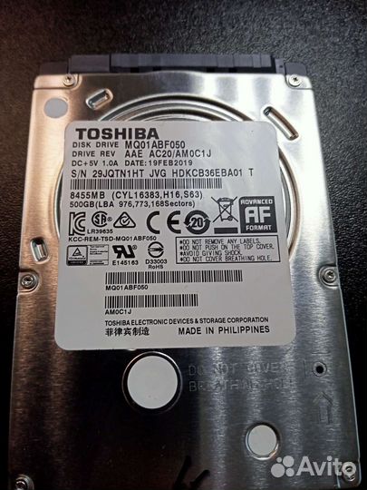 Жесткий диск 500гб для ноутбука