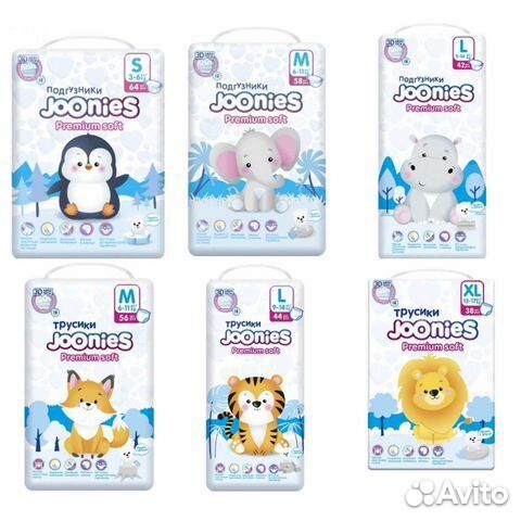 Трусики и памперсы Джунис премиум soft