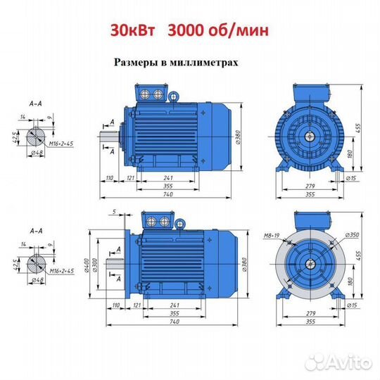 Электродвигатели 30кВт в наличии
