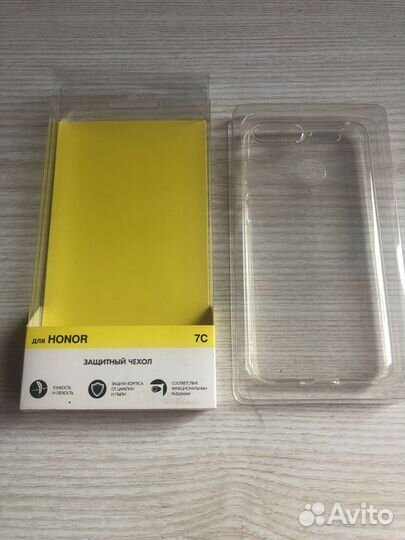 Чехол для Huawei Honor 7C прозрачный. Новый